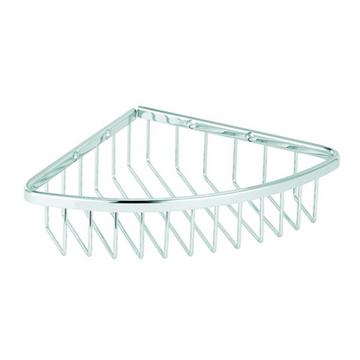 Drahtseifenschale dreieckig Messing verchromt