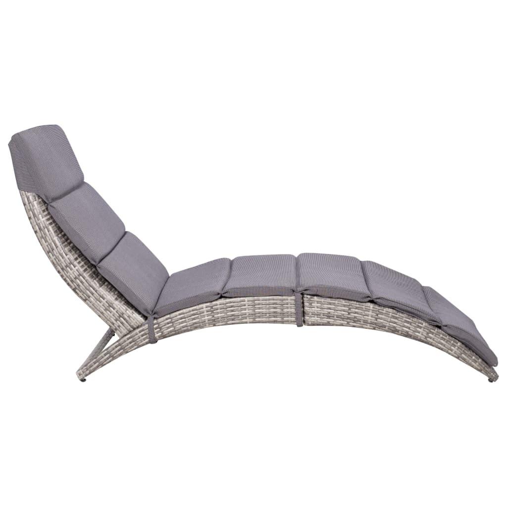 VidaXL Chaise longue rotin synthétique  