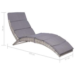 VidaXL Chaise longue rotin synthétique  