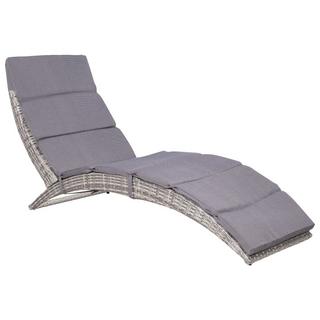 VidaXL Chaise longue rotin synthétique  