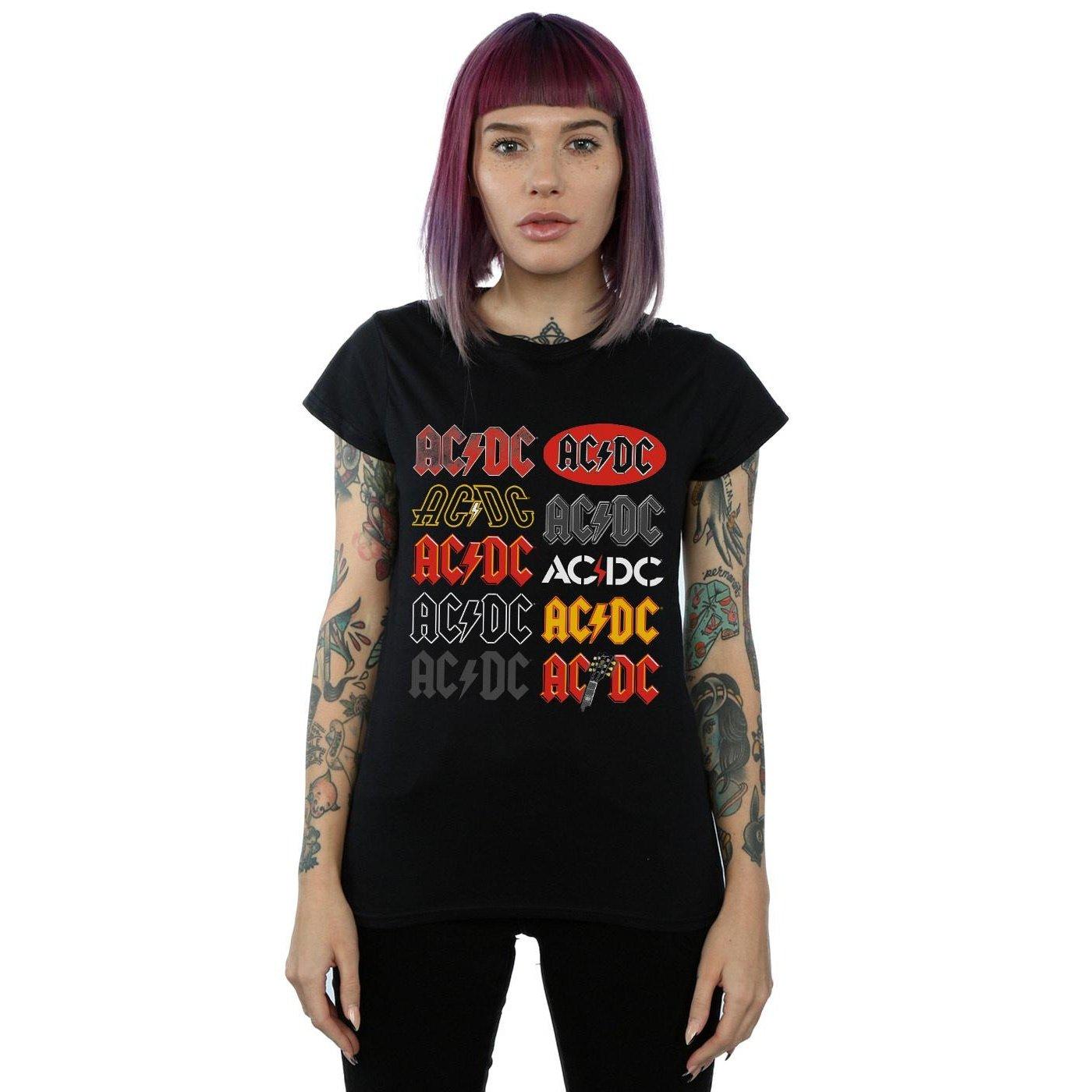 AC/DC ACDC Logo Stampa T-Shirt  