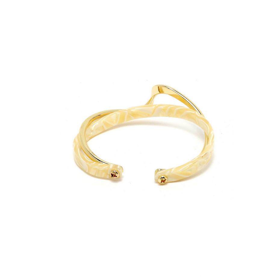 AVANT-GARDE PARIS  Goldfarbenes Muschel-Offenes Armband 