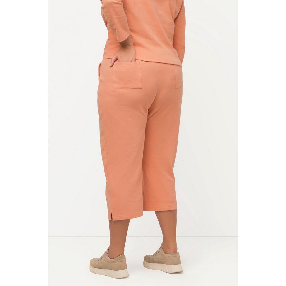 Ulla Popken Jupe-culotte en molleton longueur mollet avec ceinture élastique  