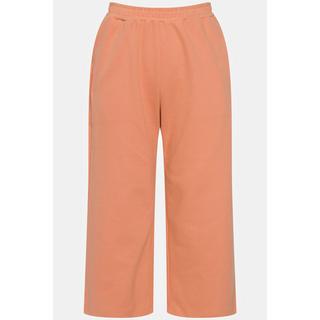 Ulla Popken Culottes di felpa lunghezza polpaccio con cintura elastica  