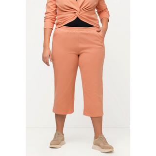 Ulla Popken Culottes di felpa lunghezza polpaccio con cintura elastica  
