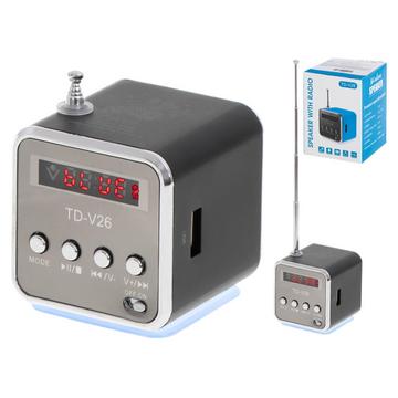 Haut-parleur LCD Bluetooth radio portable rechargeable TD-V26