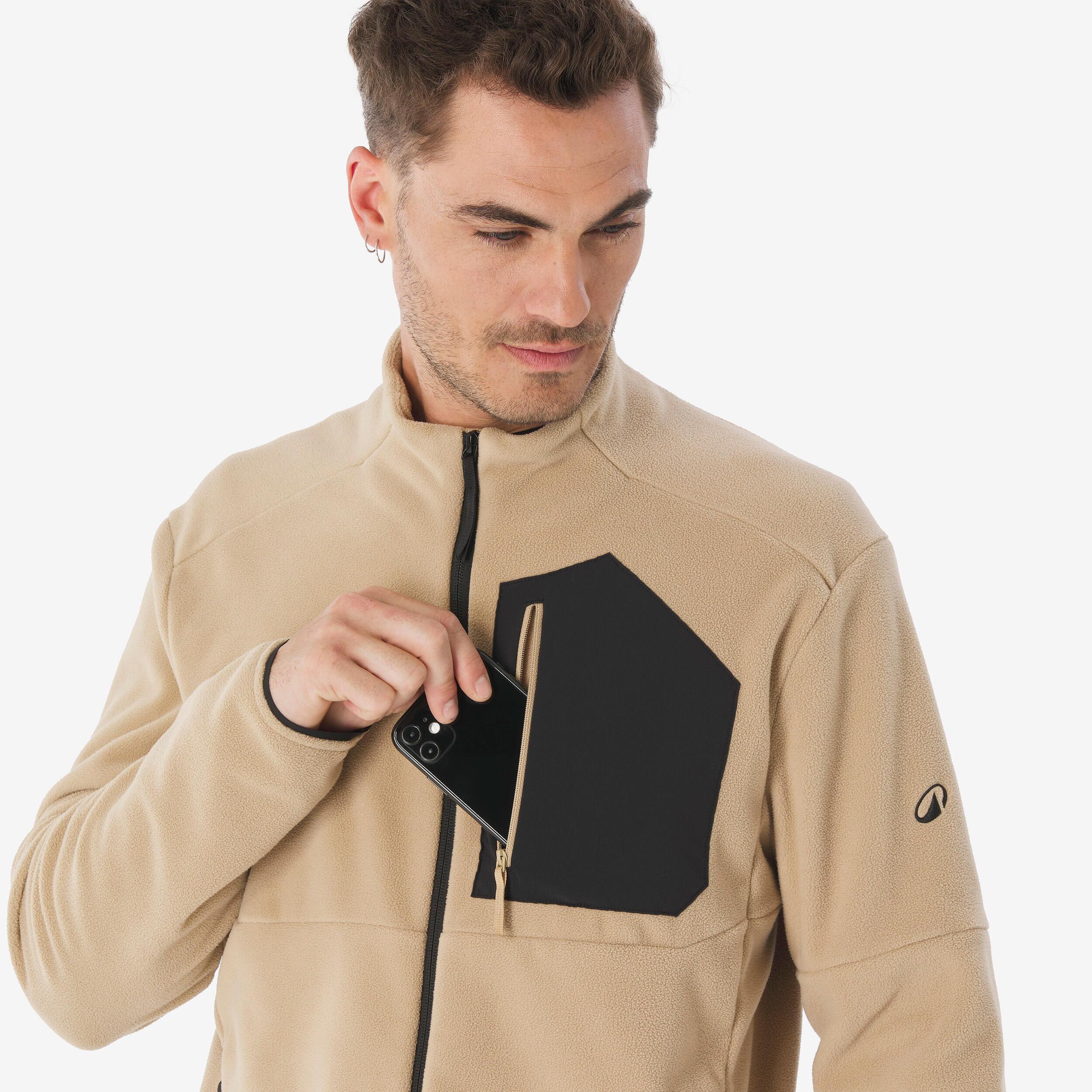 QUECHUA Fleecejacke mit durchgehendem Reissverschluss für Bergwanderungen  