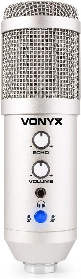 Vonyx  CMS320T USB-Mikrofon, Tischarm, Popfilter, silber 