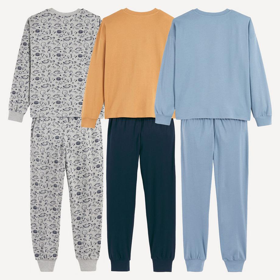 La Redoute Collections  3er-Set Baumwollpyjamas 