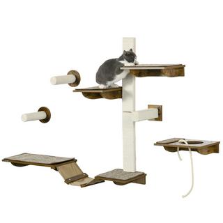 PawHut  Katzen Kletterwand 