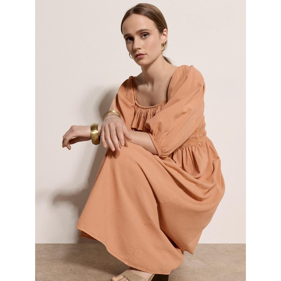 APRICOT Midi Kleid im Milchmädchen Stil mit Rüschen  