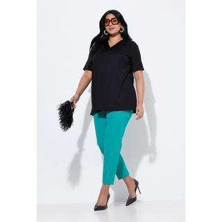 Ulla Popken Pantaloni 7/8 Gamba Slim Vita Elastica  