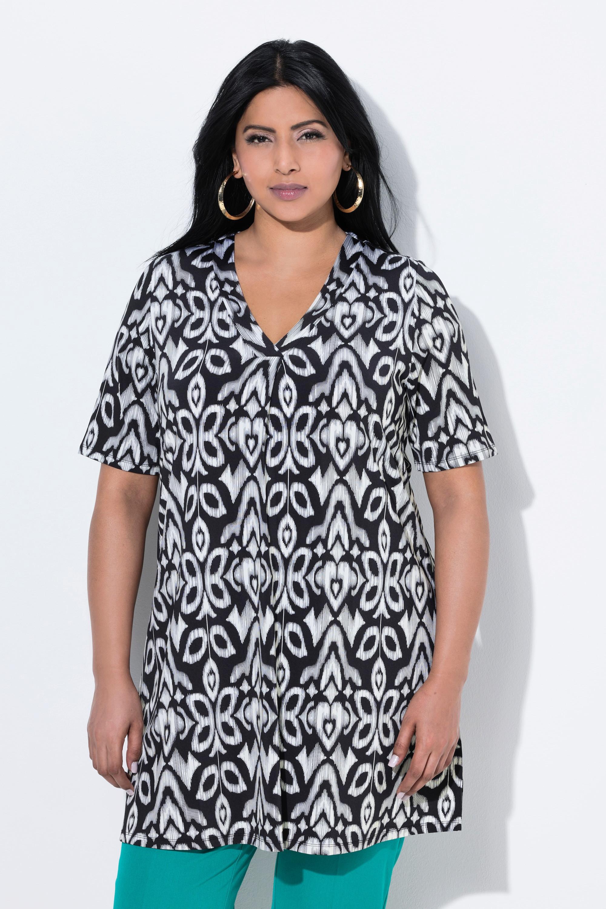 Ulla Popken Pantaloni 7/8 Gamba Slim Vita Elastica  