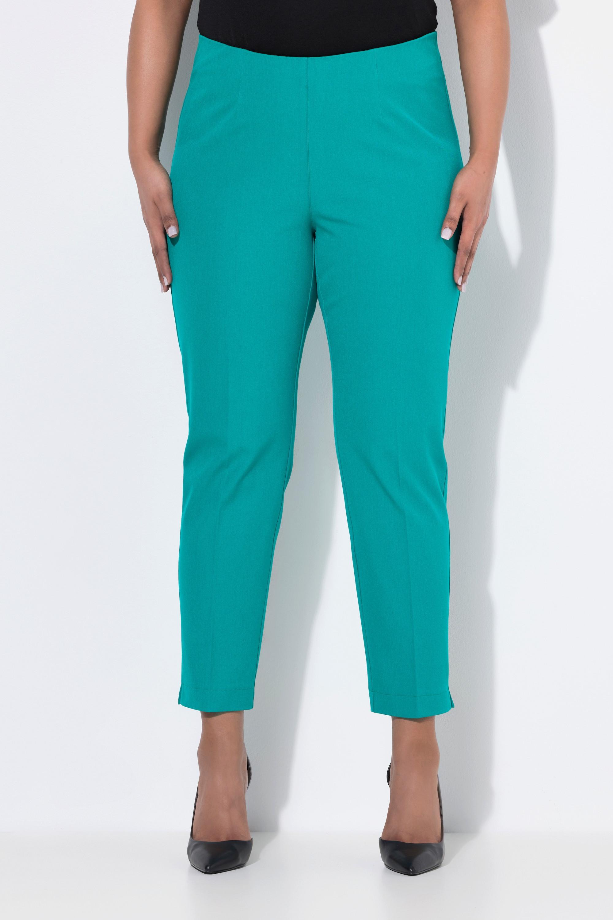 Ulla Popken Pantaloni 7/8 Gamba Slim Vita Elastica  