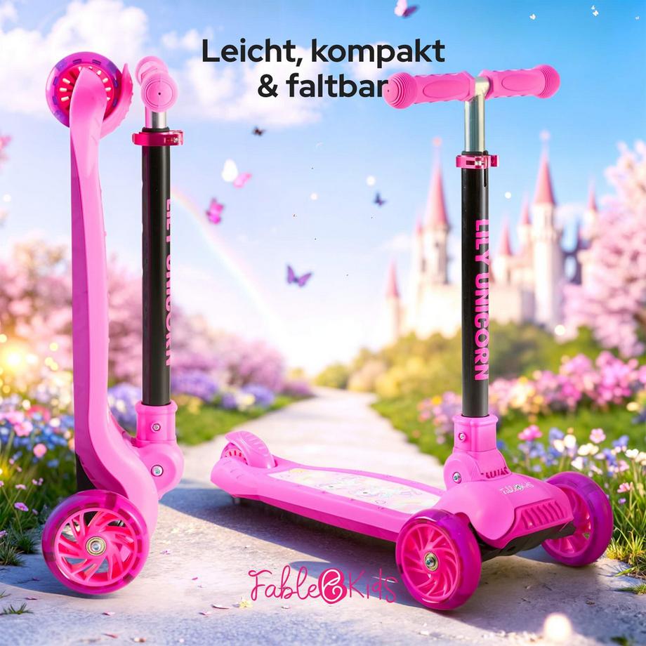 FableKids  Tretroller Kickroller Cityroller Kinderroller ab 3 Jahre Scooter 
