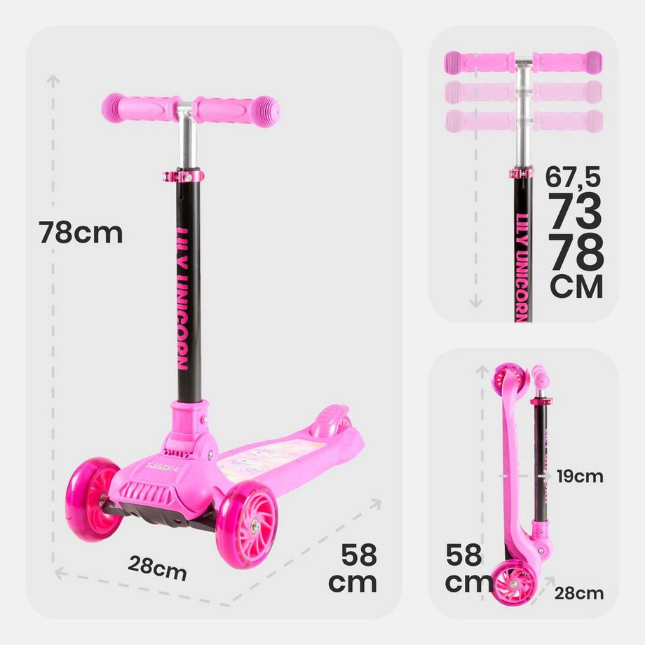 FableKids  Tretroller Kickroller Cityroller Kinderroller ab 3 Jahre Scooter 