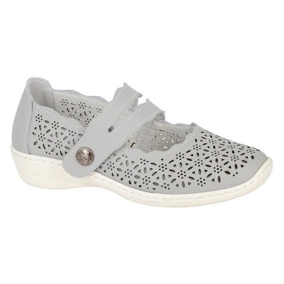 Sandalen, Perforiert, Leder