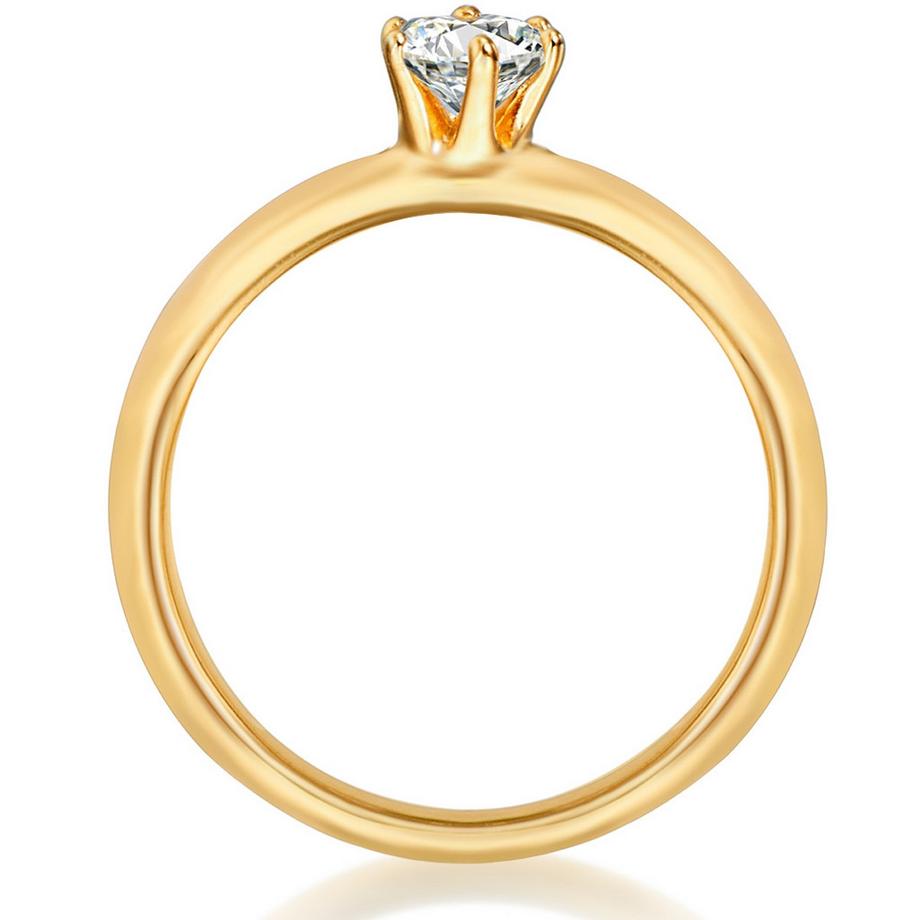 Rafaela Donata  Ring Sterling Silber gelbgold Zirkonia weiß 