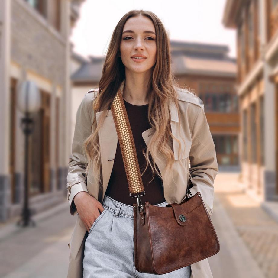 Only-bags.store Sac Hobo Moyen avec Large Bandoulière  