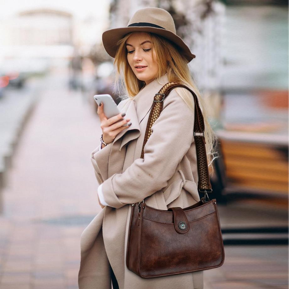 Only-bags.store Sac Hobo Moyen avec Large Bandoulière  