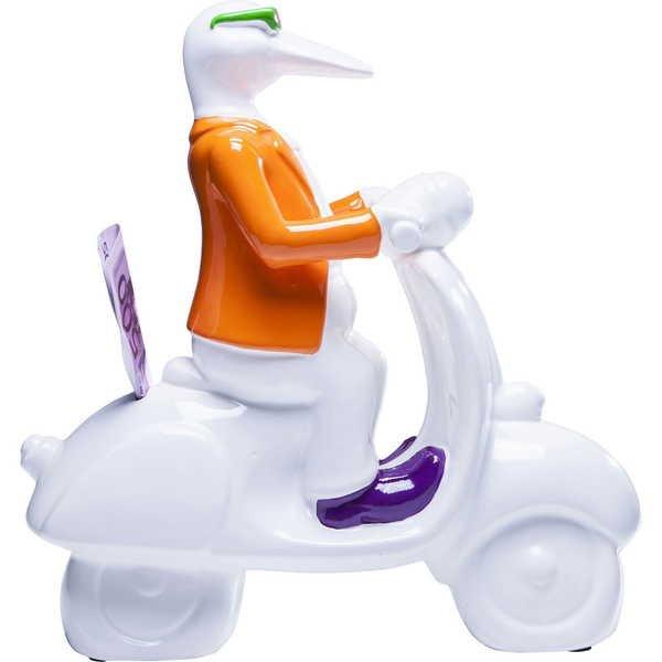 Image of KARE Design Spardose Mr Duck On Scooter - ONE SIZE