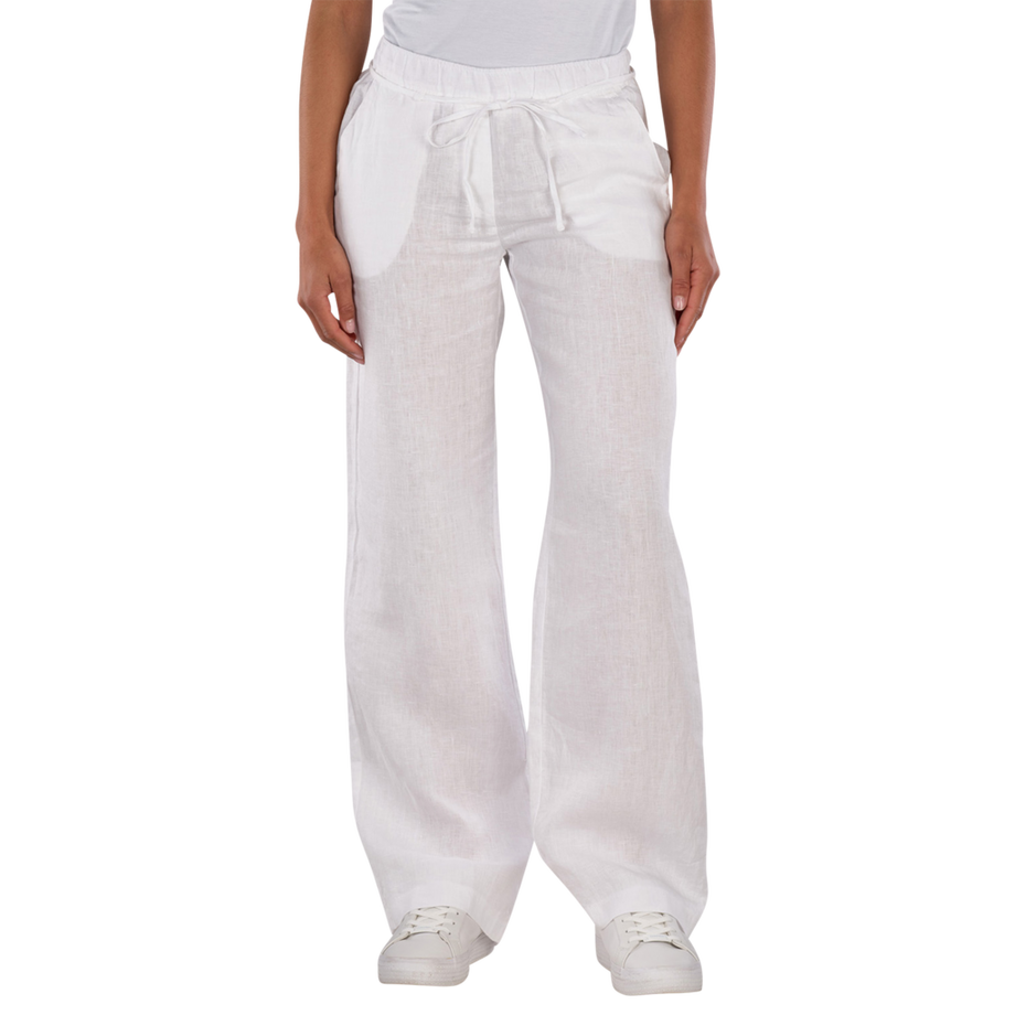 Chiara Belt Chino Wide Leg Pure Linen