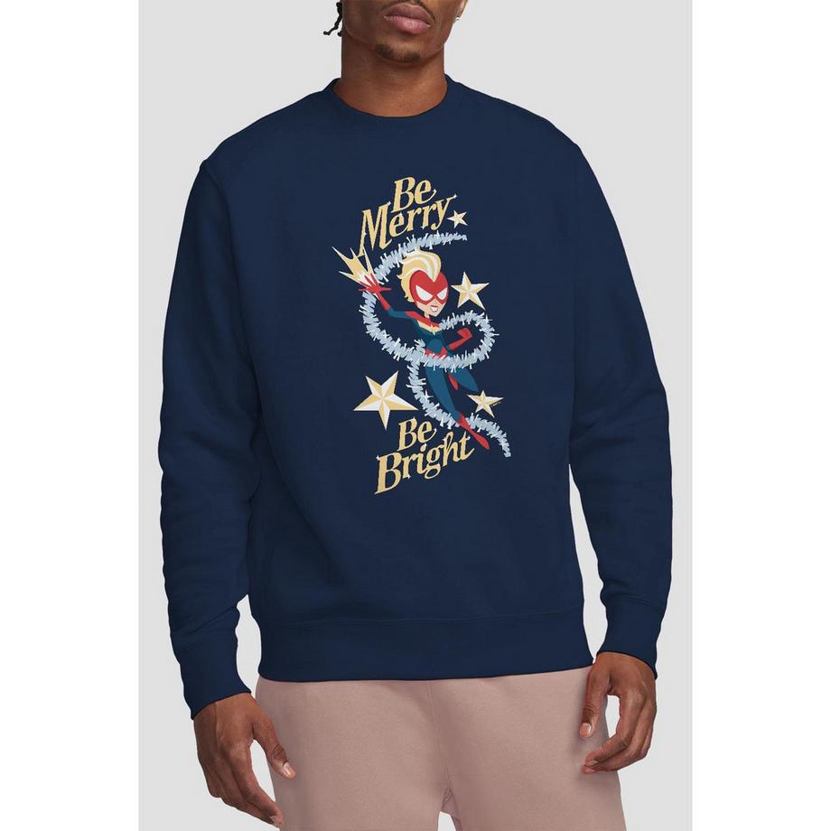 Captain Marvel Be Merry Be Bright Sweatshirt  