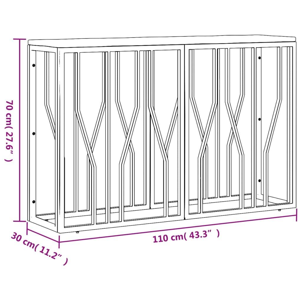 VidaXL Konsolentisch edelstahl  