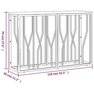 VidaXL Table console acier inoxydable  