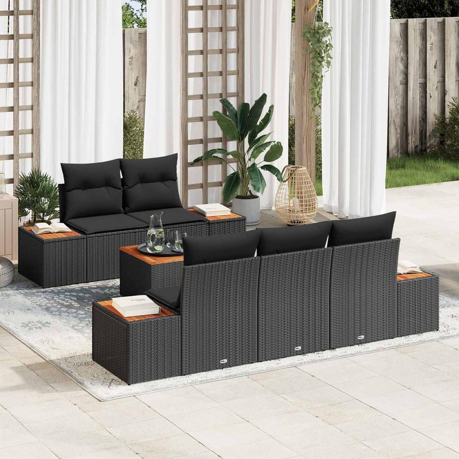 VidaXL Set di Mobili da Esterno Polyrattan  