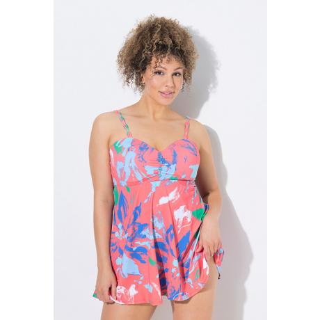 Ulla Popken Robe de bain à fleurs Bonnets souples armatures Bretelles sophistiquées  