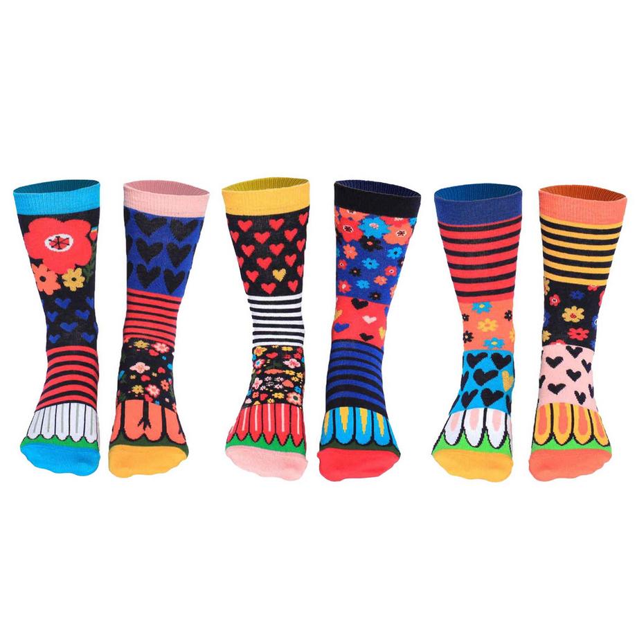 United OddSocks Odd Socks Polka Face 3er Pack Kniestrümpfe  