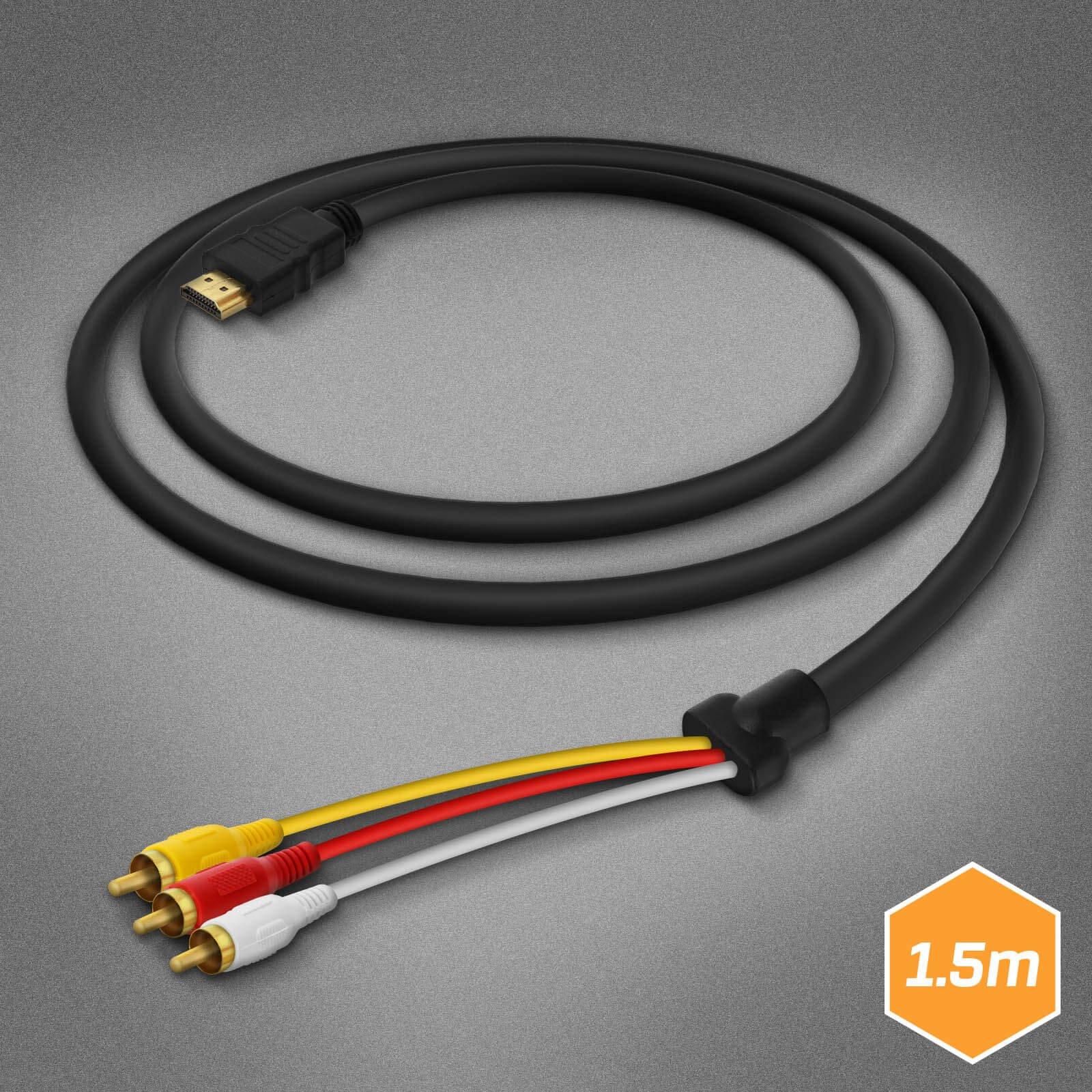 Avizar  Câble HDMI vers 3 RCA, 1.5m, LinQ 