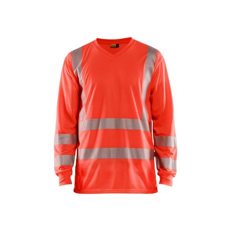 Blaklader Langarm High Visibility V-Ausschnitt T-Shirt UV-Schutz  
