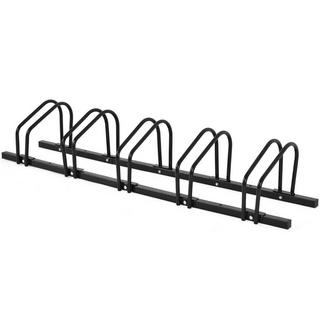 Northix  Support à vélos, support au sol, support avec 5 emplacements pour vélos, noir 
