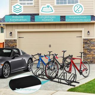 Northix  Support à vélos, support au sol, support avec 5 emplacements pour vélos, noir 