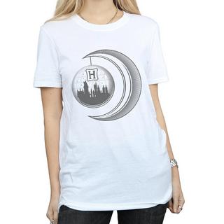 Harry Potter Hogwarts T-Shirt Stampata Vestibilità Rilassata  