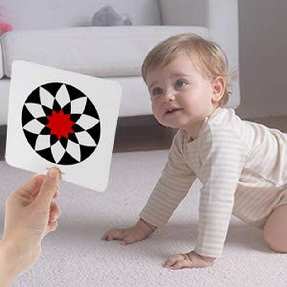 Activity-board  High Contrast Baby Flashcard, bunte visuelle Stimulation Lernaktivität Karte für Babys 
