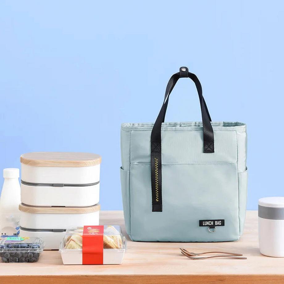 Only-bags.store  Isolierte Bento Lunch Box Thermotasche große Kapazität Lebensmittel Zipper Storage Bags Container Kühler Reise Picknick Handtaschen 