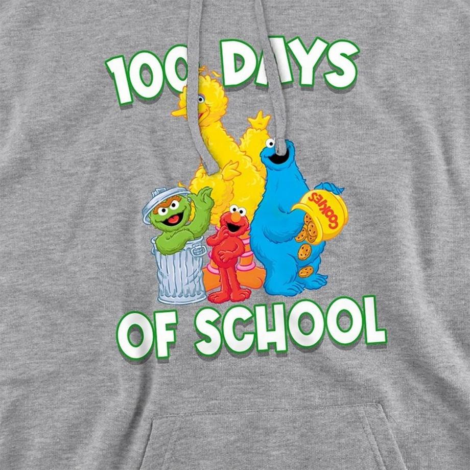 Sesame Street Sweat à Capuche Imprimé avec Poche Kangourou  