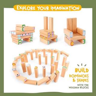 Activity-board  Holzklötze Stacking Game - 4-in-1 Wiggle Tower Family Social Game - Set: Bauklötze 