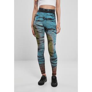 URBAN CLASSICS  damen-leggings cotton tie dye high waist 