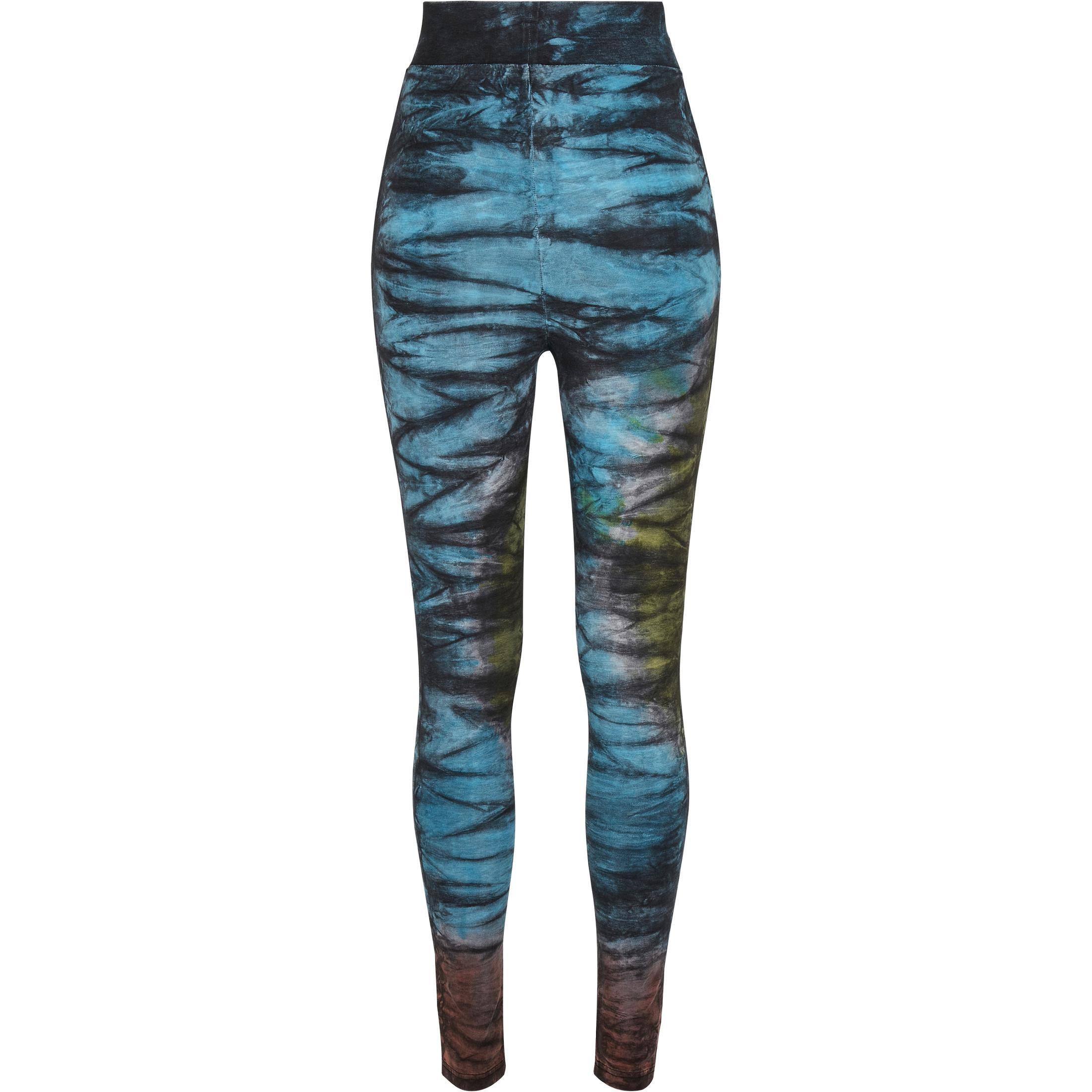 URBAN CLASSICS  damen-leggings cotton tie dye high waist 