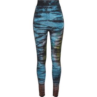 URBAN CLASSICS  damen-leggings cotton tie dye high waist 