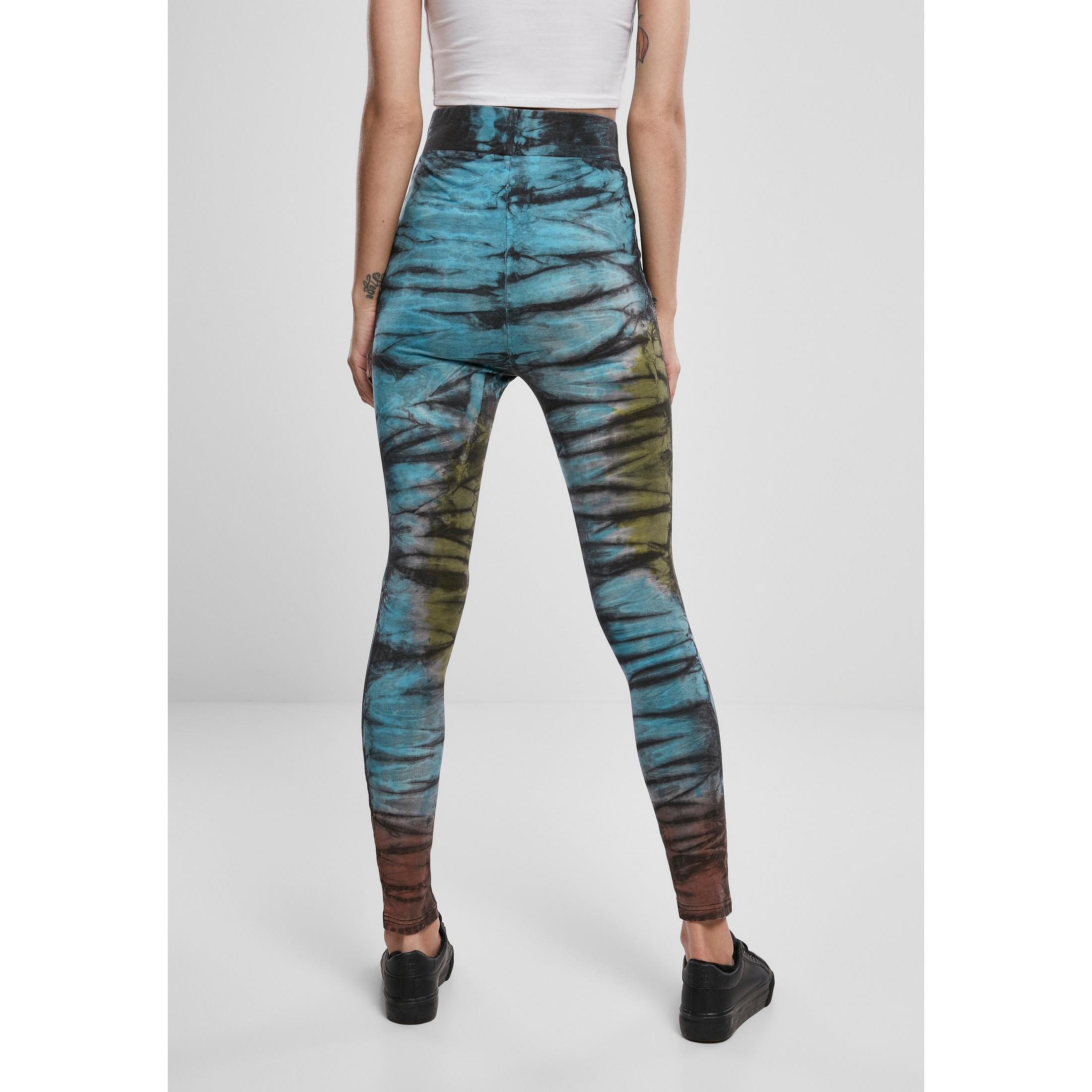 URBAN CLASSICS Cotton Tie Dye High Waist Leggings  