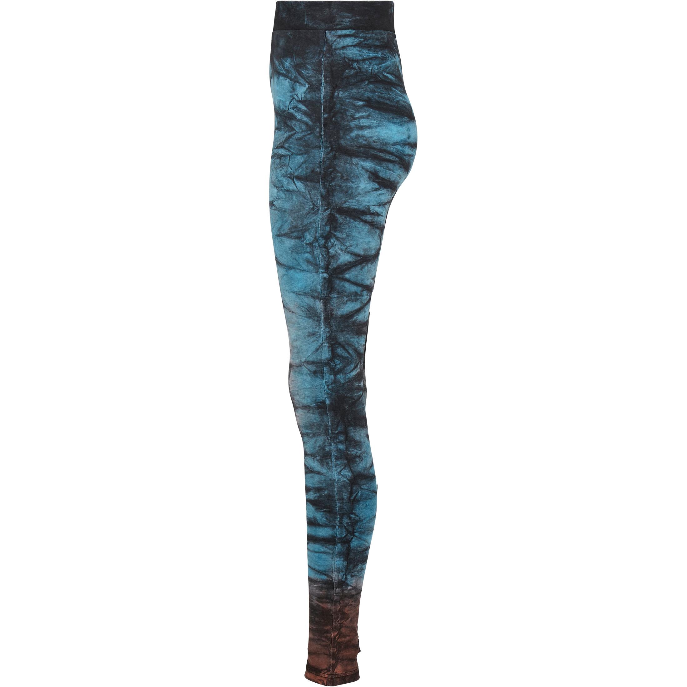 URBAN CLASSICS  damen-leggings cotton tie dye high waist 