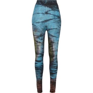 URBAN CLASSICS  damen-leggings cotton tie dye high waist 