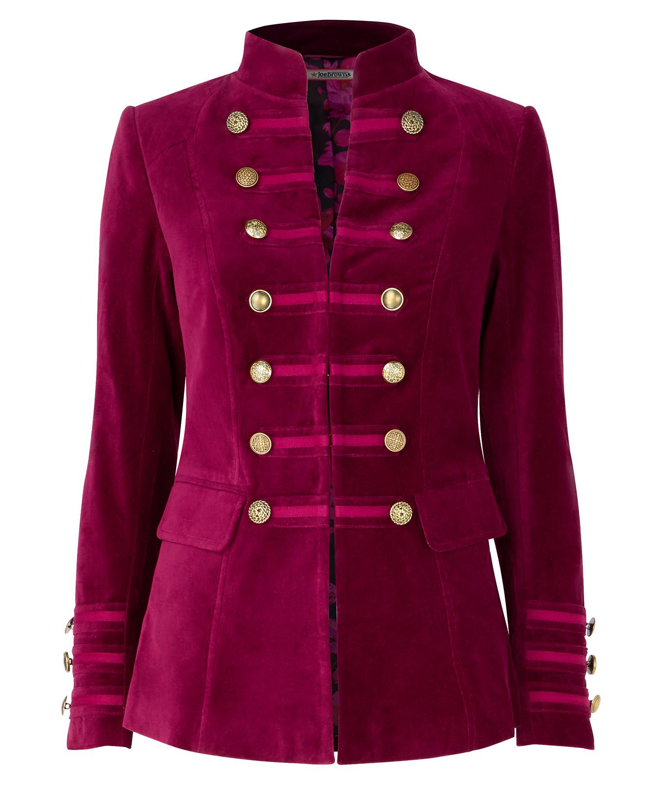 Joe Browns Samt Militärjacke mit Knopfdetails  