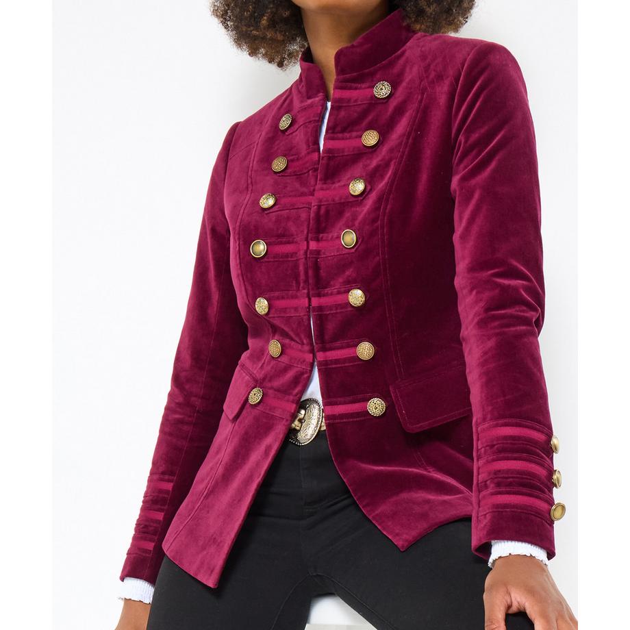 Joe Browns Samt Militärjacke mit Knopfdetails  