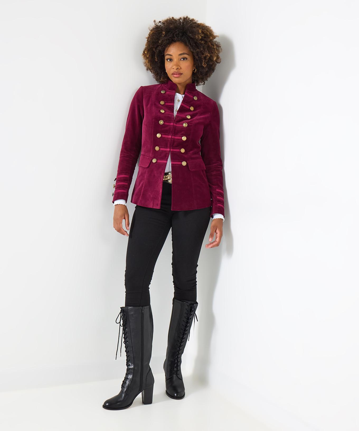 Joe Browns Samt Militärjacke mit Knopfdetails  